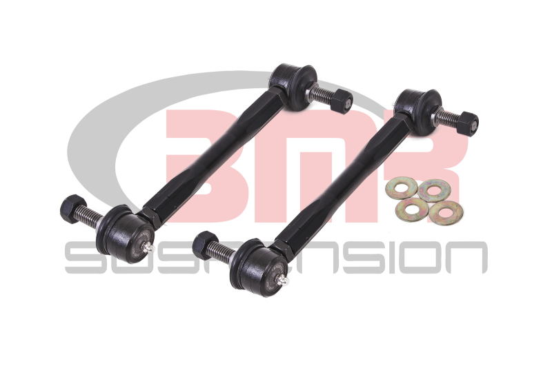 Ford Mustang Sway Bar End Links - Front - BMR Suspension - Adjustable - Black - `15-`17